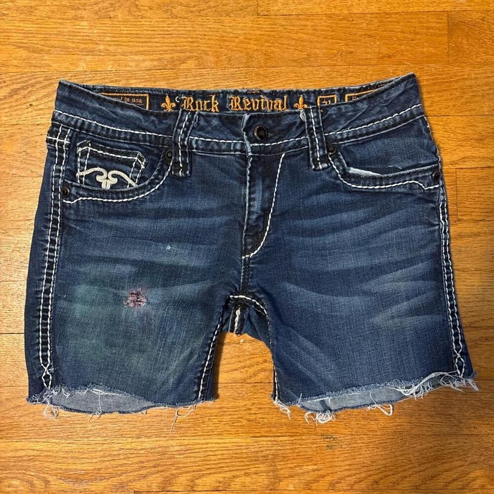 Rockrevival Women's Navy and Blue Shorts